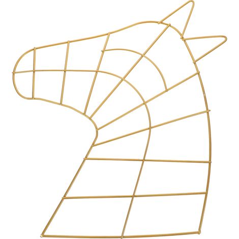 Couronne De Noël Forme Tête De Cheval - Support En Fer Pour Arrangement Floral DIY - Décoration Intérieure Et Extérieure - 1 Pièce (1/5)