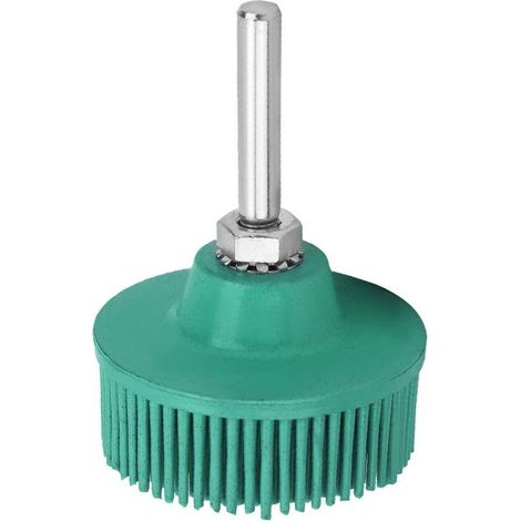 Brosse Abrasive En Caoutchouc émeri à Disque à Poils De 2 Pouces, Meule Pour L'élimination de la Rouille Et Fixation De Perceuse électrique, Outil D'ébavurage Et De Nettoyage(vert) (1/5)