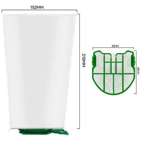 12 Sacs d'Aspirateur pour Vorwerk FP100/VB100, Sac À Poussière de Rechange Kit Sac Aspirateur Compatible avec 4 Filtres Moteur (1/4)