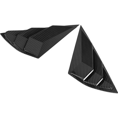 Paire de déflecteurs d'aération pour vitres, motif carbone, pare-soleil sportif, panneau persienne de remplacement pour Ford Mustang Mach-E, housse de ventilation latérale, style racing. (1/5)