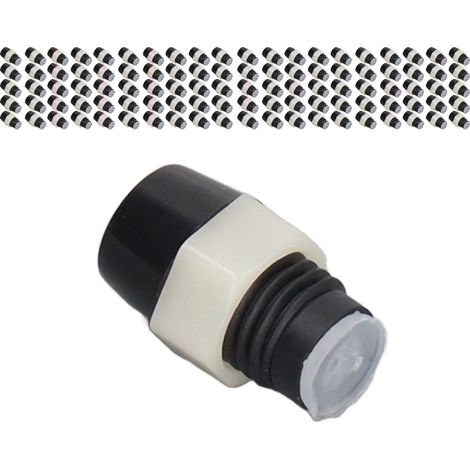 Lot de 100 supports LED 5 mm en plastique chromé pour montage en panneau, clips diodes électroluminescentes avec écrous et noyaux, ensemble accessoires noir (1/5)