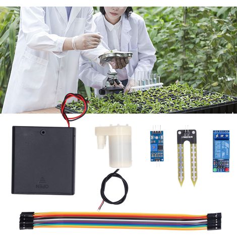 Kit de montage soi-même d'une pompe d'arrosage automatique et d'un module d'irrigation avec détection de l'humidité du sol et arrosage/pompage automatique (1/5)