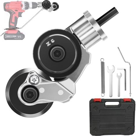 Coupe-tôle électrique, ciseaux à tôle pour tournevis d'accumulation, additif pour perceuse manuelle, métal en tôle pour couper le fer, la tôle blanche, l'acier, le cuivre, l'aluminium (1/5)