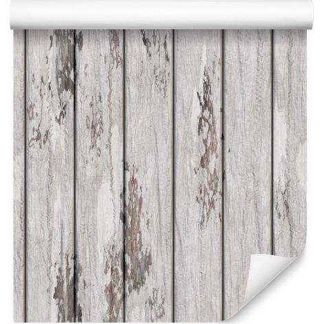 Papel pintado con diseño de tablones de madera estilo escandinavo, 50x1000 cm. (1/5)