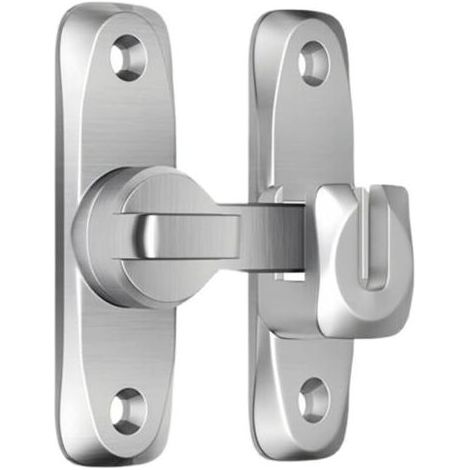 Pair Loquet rotatif, goupille rotative de 7,9 cm, robuste, mécanisme antivol, porte de grange, porte de clôture extérieure, pour entrée de hangar, argent (1/5)