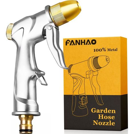 Metal Watering Gun, Watering Can, Easy Flow Control Knob, Professional High Pressure Garden Sprayer, Powerful for Car Washing, Garden Watering (1/5)