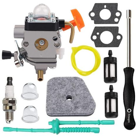 Carburateur FS90R pour Stihl FS110R FS130R FS100 KM130R FS130 FS90 KM90R KM90 FS110 KM110R HT100 HT101 avec outil de réglage et kit de réglage du dégagement de valve