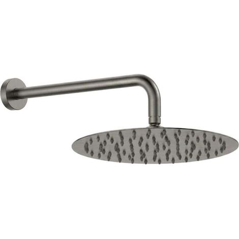 kielle Oudee I - Soffione 246, braccio doccia 360 mm, grigio canna di fucile 20133SE17 (1/5)