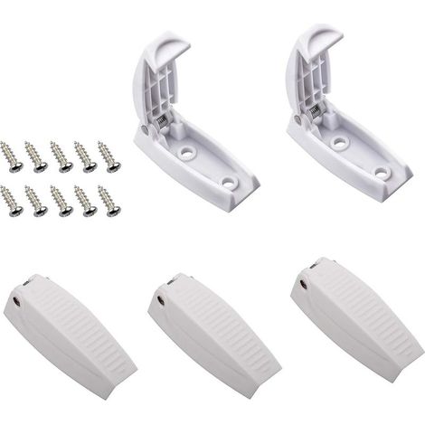 5 pièces Supports de Porte pour Camping Car, loquet de Porte à Bagages Blanc, Clips de Porte de Camping Car, Maintien de la Porte à Bagages Ouverte, pour Camping Car, remorque, Camping Cars (1/5)
