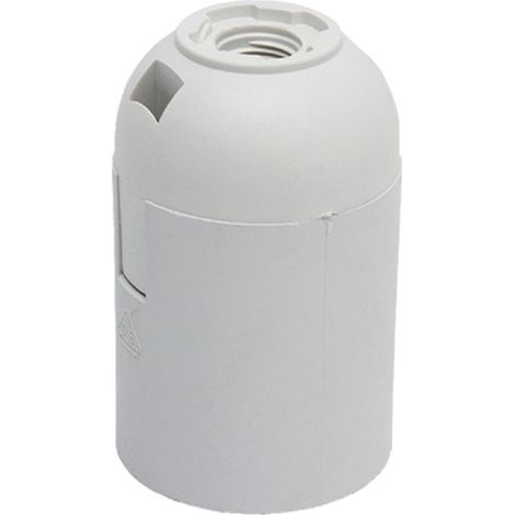 Portalamparas rosca Edison E27 liso blanco