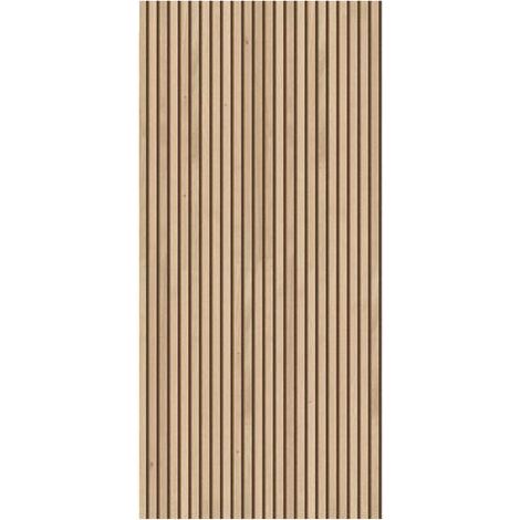 ONDEE ZEN - Panneau mural DEKORPANO - Tasseaux de bois - BELLA - 1,2 m x 2,55 m x 4 mm (1/4)