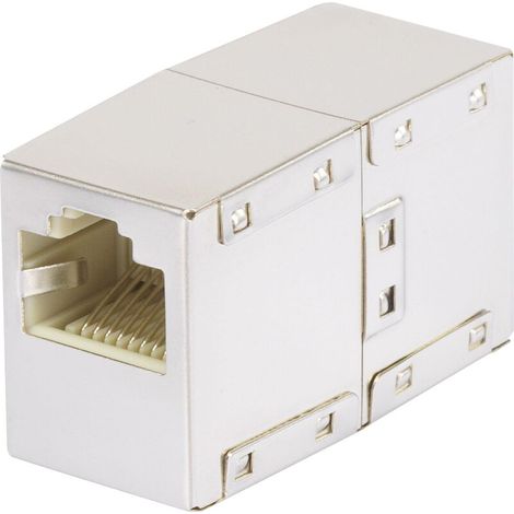 Trywise RJ45 réseau informatique Adaptateur CAT 5e [1x RJ45 femelle - 1x RJ45 femelle] blanc Y694641 (1/3)