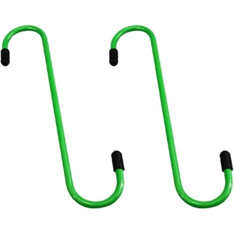 QORVA-Crochets de Suspension D'étrier de Frein Avant,2 pièces,S-forme avec embouts en caoutchouc,Outil pour Automobiles Universels,Durables et Antirouille(20cm) (1/5)
