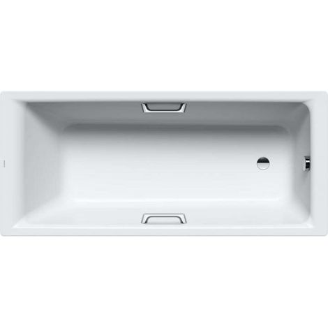Kaldewei Ambiente - Badewanne Puro Star 655, 180x80 cm, Löcher für Griffe, Perl-Effekt, weiß 255500013001 (1/3)