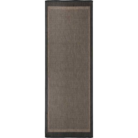 Teenpull – Outdoor-Teppich Flachgewebe 80x250 cm Dunkelbraun (1/5)