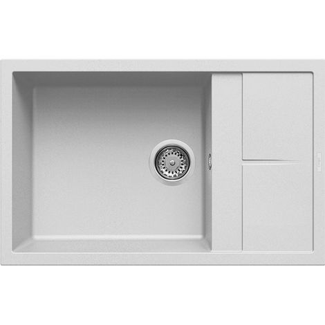 Lavello Elleci Incasso 1 vasca 78x50 Unico 310 Granitek Bianco LGU31068 (1/5)