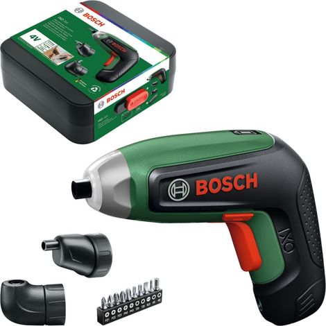 Visseuse sans fil avec adaptateurs d'angle et excentré, jeu de 10 embouts et batterie, en boîte de rangement (1/5)
