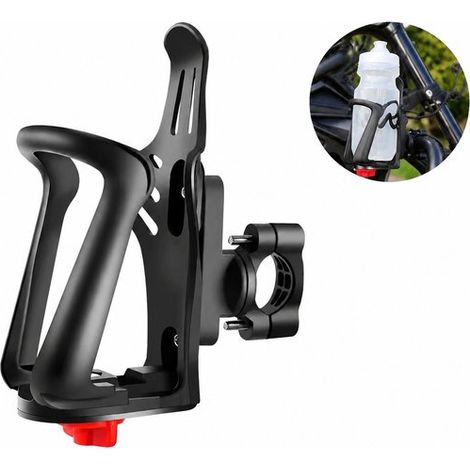 Porte-bidon universel pour vélo, moto, vélo électrique et vélo de course, robuste et réglable, porte-boisson pour activités extérieures, noir (1/5)