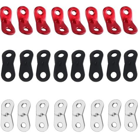 24 Pièces Tendeur de Tente, 2 Trous Tendeur de Corde de Tente, Tendeur de Corde en Aluminium, pour Tente, Auvent, Pique Nique, Camping, Randonnée(3 Couleurs) (1/5)