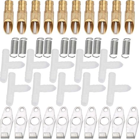 Lot de 10 abreuvoirs automatiques à tétine en acier inoxydable pour lapins, rats et furets (becs de canard). (1/5)