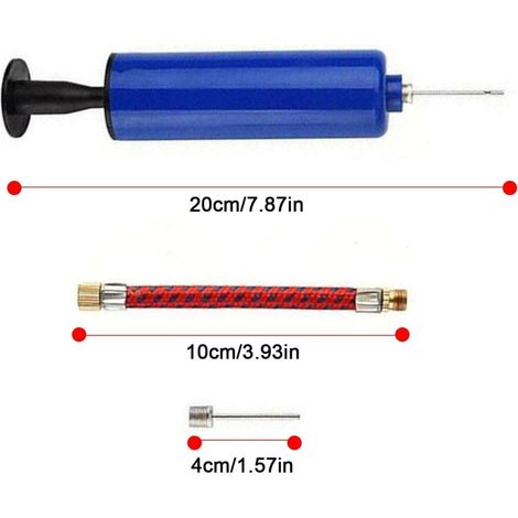 Packung mit 10 Ballpumpen inklusive 7 Nadeln, 1 Ventiladapter und 1 Luftschlauch für Sportbälle (Fußball, Basketball, Volleyball, Rugby). (1/5)