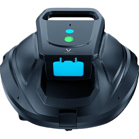 Aspirateur de piscine robotisé, 130 minutes d'autonomie, fonction de stationnement automatique, noir (1/2)