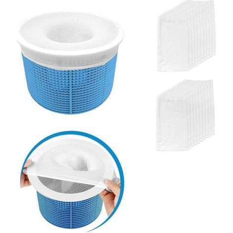 Lot de 20 chaussettes de skimmer de piscine – Filtre en nylon ultra-fin – Élimine les feuilles, le pollen et la mousse – Dimensions : 22 x 13 cm (1/5)