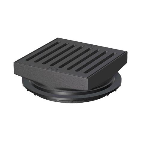 ACO Aufsatzstück Gusseisen 200x200/ H77/ L15/ epoxiert, 5084.83.00