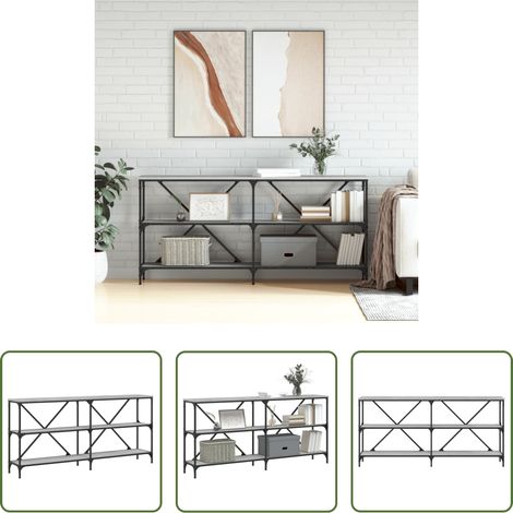 Flur -  Konsolentisch Grau Sonoma 160x30x75 cm Holzwerkstoff und Eisen (1/5)
