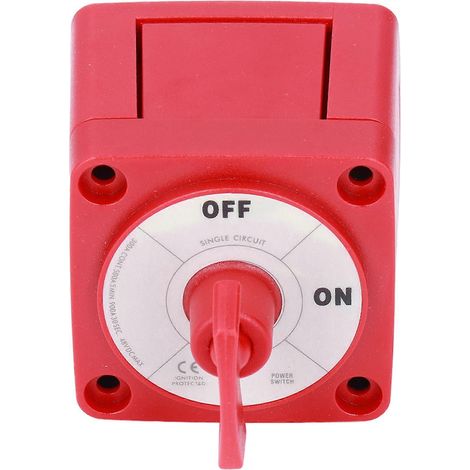 Commutateur de batterie marine, sélecteur de batterie à circuit unique, compatible avec les yachts, les camping-cars et les véhicules modifiés. (1/5)