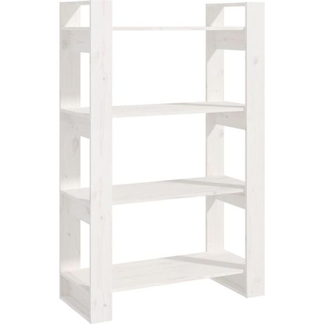 Maison Exclusive - Bücherregal/Raumteiler Weiß 80x35x125 cm Massi (1/5)