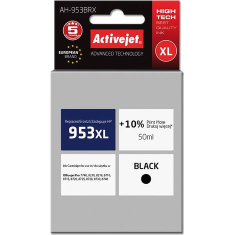 Activejet AH-953BRX ink for HP printer HP 953XL L0S70AE replacement Premium 50ml black (1/2)