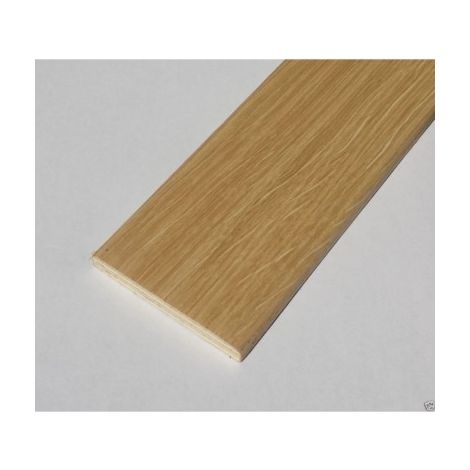 Coprifilo mostrina rovere piatta impiallacciata mm 70 x 10 x 2250 / 3000 dimensione disponibile: mm 70 x 10 x 2250 (1/2)