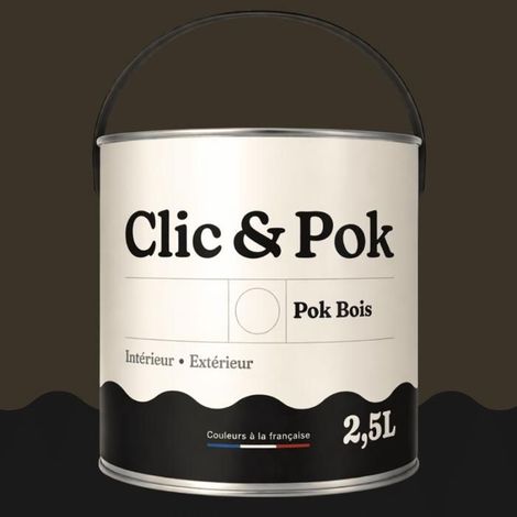 Peinture Bois Extérieur – POK BOIS - 2,5L - RAL 6022 - Olive brun- Résistante aux intempéries - Ne s'écaille pas