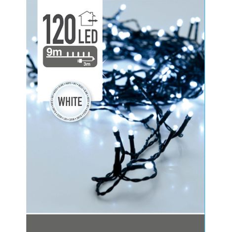 Guirlande Fixe 120 Led Lumière Froide 12m (usage Extérieur) Ip44 (1/5)