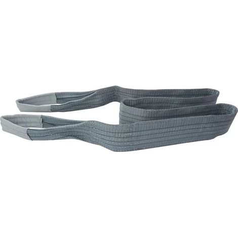 Elingue plate avec boucles 120 mm 4T 2 mètres gris (1/3)