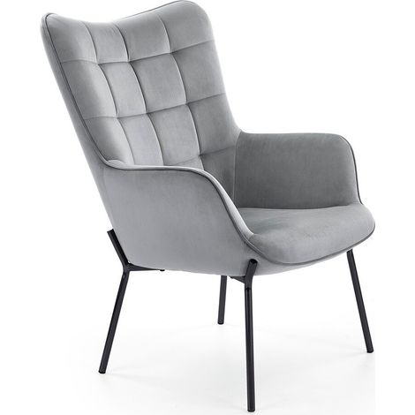 Sillón Houston 868, Gris, 97x71x79cm, Tapiz, Patas: Metal, 0 (1/3)