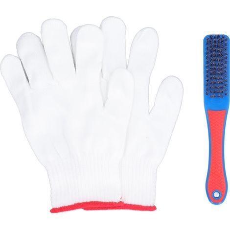 Brosse Métallique Jardée en Acier Inoxydable avec pour Planchers à Roues, Résistant à la Chaleur pour les Grilles D'ustensiles de Cuisine.. (1/5)
