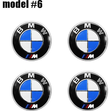 (Autocollant BMW - Modèle 6,60 mm) - Lot de 4 autocollants pour jantes de voiture, emblèmes et cache-moyeux, compatibles avec BMW E36, E39, E46, E60, E70, E87, E90, E92 et M4. (1/5)