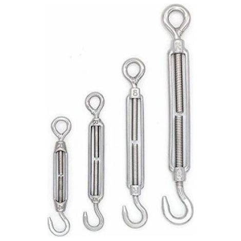 Tendeur de Cble Crochet M8Tendeur en Acier Inoxydable 304 pour Fil Linge et Corde Acier - Lot de 5 (1/4)