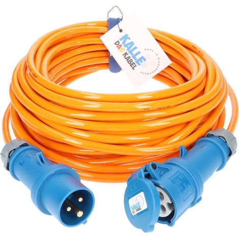Kalle Verlängerungskabel CEE 230V 16A 2,5mm² Extreme Signal Orange IP44 10 Meter