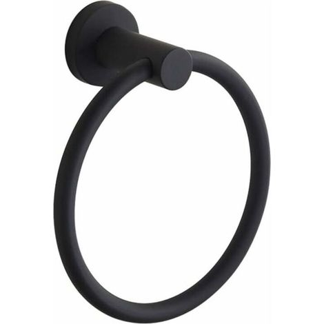 Anneau de serviette en acier inoxydable 304 pendentif de salle de bain noir américain suspendu anneau de serviette 304 Yahei (1/5)