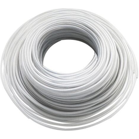 Ligne de Coupe 3 mm X 40 mètres, Fil de Ligne de Coupe-Bordure en Acier pour Coupe Gazon Fil d'Acier Ligne de Tonte Tondeuse à Gazon (1/5)