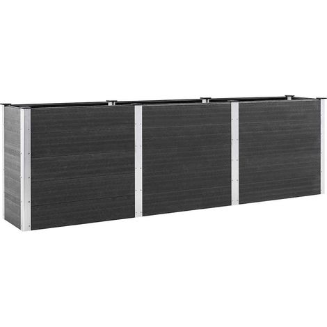 Maison Exclusive - Hochbeet Grau 300x50x91 cm WPC (1/5)