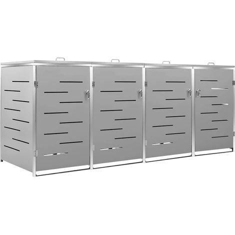 Maison Exclusive - Mülltonnenbox für 4 Tonnen 276,5x77,5x115 cm E (1/5)