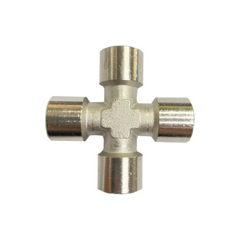 RACCORDO ANI A CROCE 1/4'' FILETTATO CROMATO FEMMINA MODELLO 34/HF (38861)
