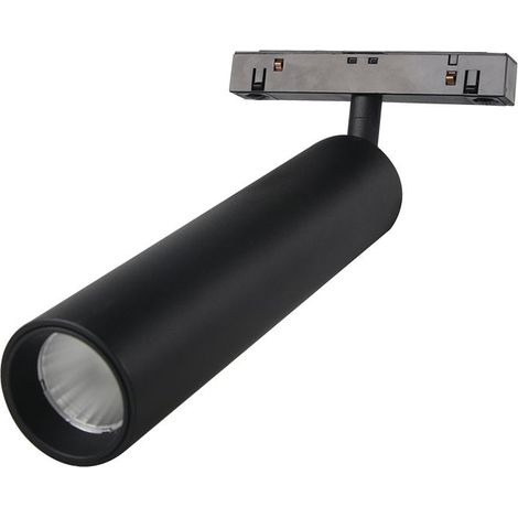 Spot LED Encastrable Magnétique Linéaire D45 15W Noir Sablé ZAMBELIS 2095 - 24 deg - Blanc chaud - 3000K