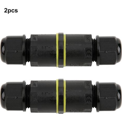 Caja de conexiones impermeable IP68 de 3 pines, accesorio para conector de cables eléctricos, 2 piezas (1/5)