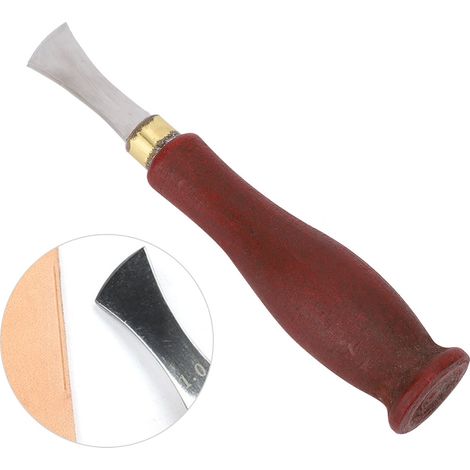 Crémaillère à Cuir en Acier Inoxydable avec Manche en Bois - Outil de Maroquinerie Professionnel (1.0mm) (1/5)