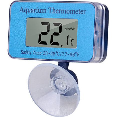 Thermomètre numérique étanche LCD d'aquarium avec ventouse température de l'eau pour poissons comme betta (1/5)